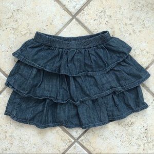 Gymboree Denim style Tiered Skirt, Size 6